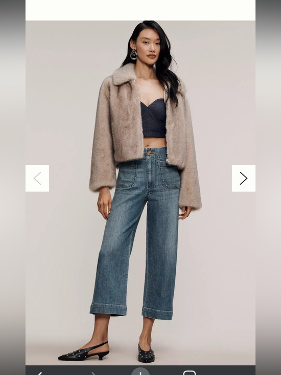 Maeve Denim - Anthropologie Maeve The Colette Crop High-Rise Wide-Leg Jeans